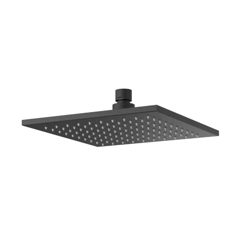 Crosswater Zion Shower Head 200mm Matt Black detail view - Image 2
