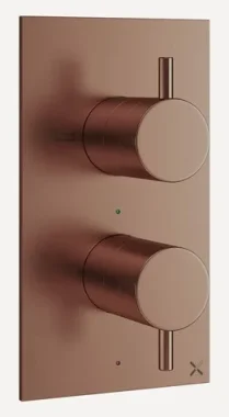 Crosswater Mpro 2 Handle Shower Handset Etched Trimset Brushed Bronze detail view - Image 2