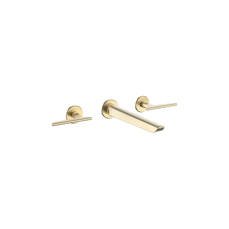 Crosswater Foile Basin 3 Hole Set Brushed Brass product image - Image 3