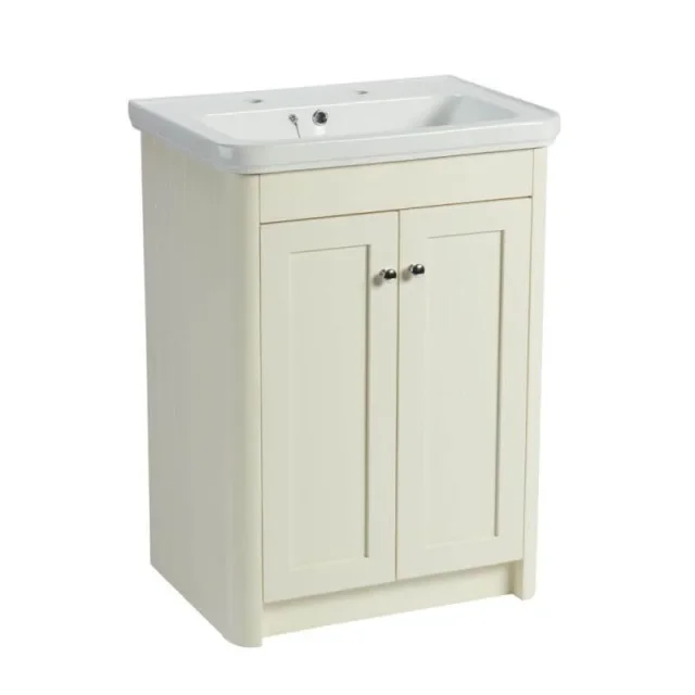 Roper Rhodes 600mm Halcyon 2 Door Floor Mounted Unit - Natural White product image - Image 2