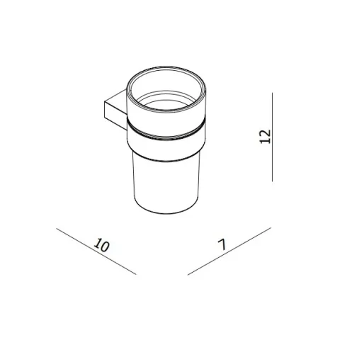 Crosswater MPRO Tumbler Holder Chrome detail view - Image 2