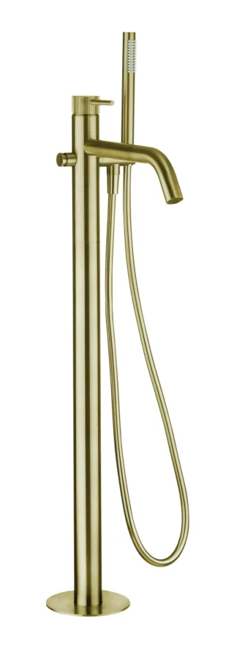 Crosswater 3ONE6 Floor Standing Bath Shower Mixer Mono Stainless Brushed Brass Effect product image - Image 3