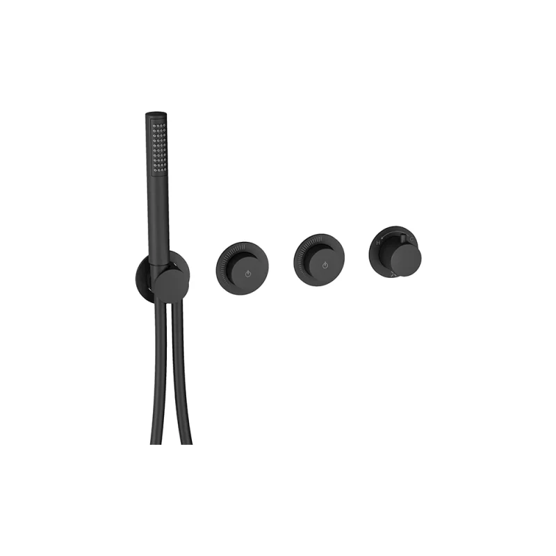 Crosswater Module Mrpo Push 2 Outlet Trimset With Handset Matt Black product image - Image 3