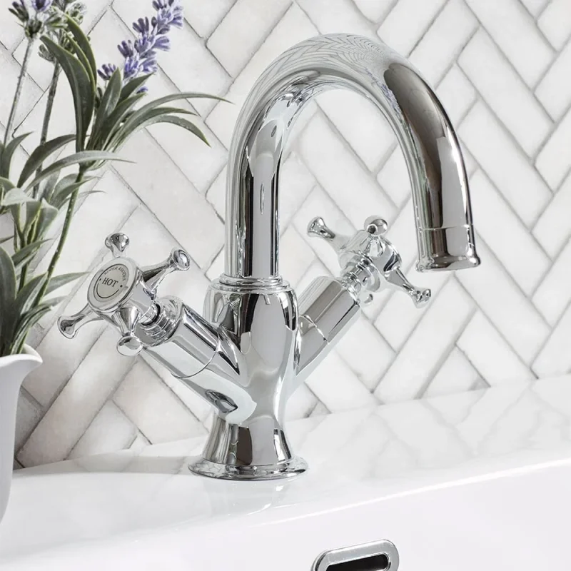 Roper Rhodes Cranborne Basin Mixer With Click Waste - Chrome detail view - Image 3