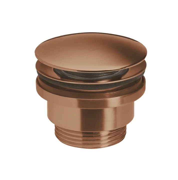 Crosswater Universal Basin Click Clack Waste Brushed Bronze detail view - Image 2