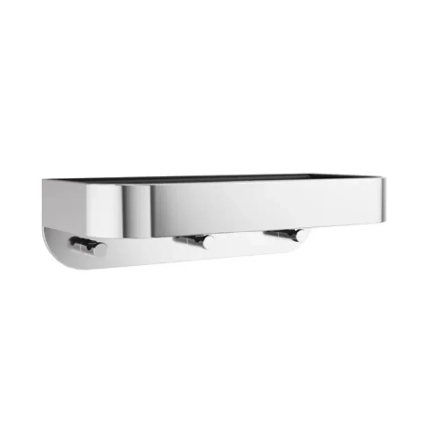 Crosswater Shower Basket Wall Mounted Black Insert Chrome detail view - Image 2