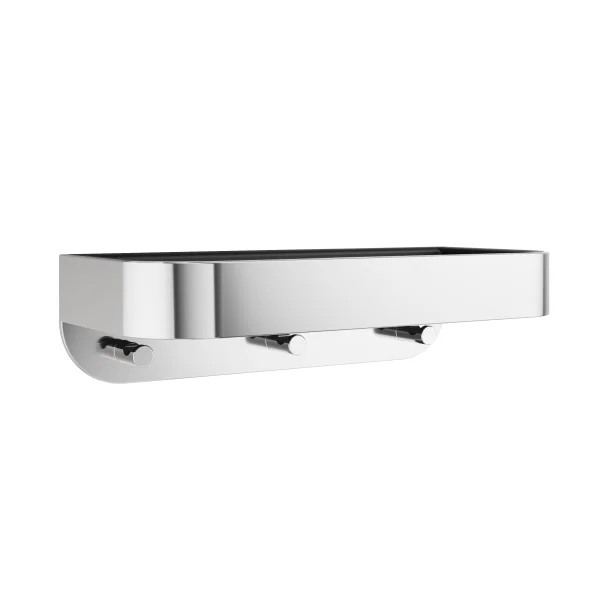 Crosswater Shower Basket Wall Mounted Black Insert Chrome