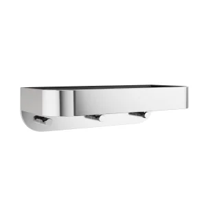 Crosswater Shower Basket Wall Mounted Black Insert Chrome