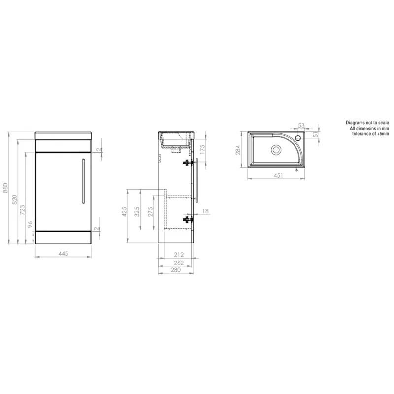Roper Rhodes 450mm Esta Freestanding Unit - Derwent Blue detail view - Image 3