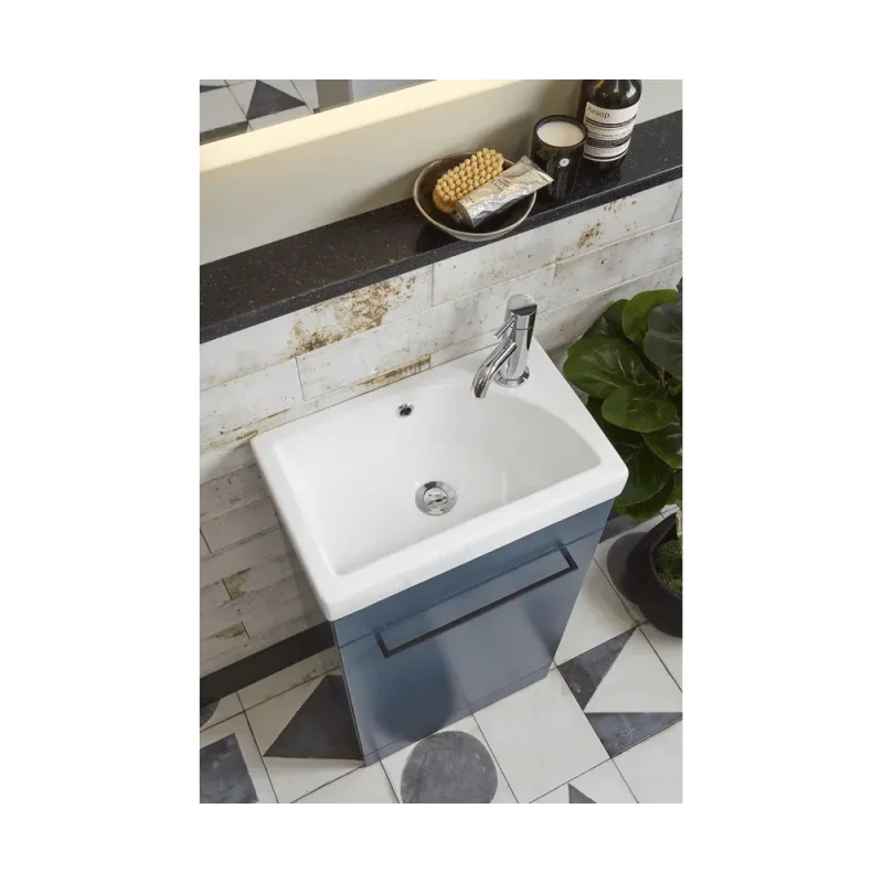 Roper Rhodes 450mm Esta Freestanding Unit - Derwent Blue detail view - Image 5