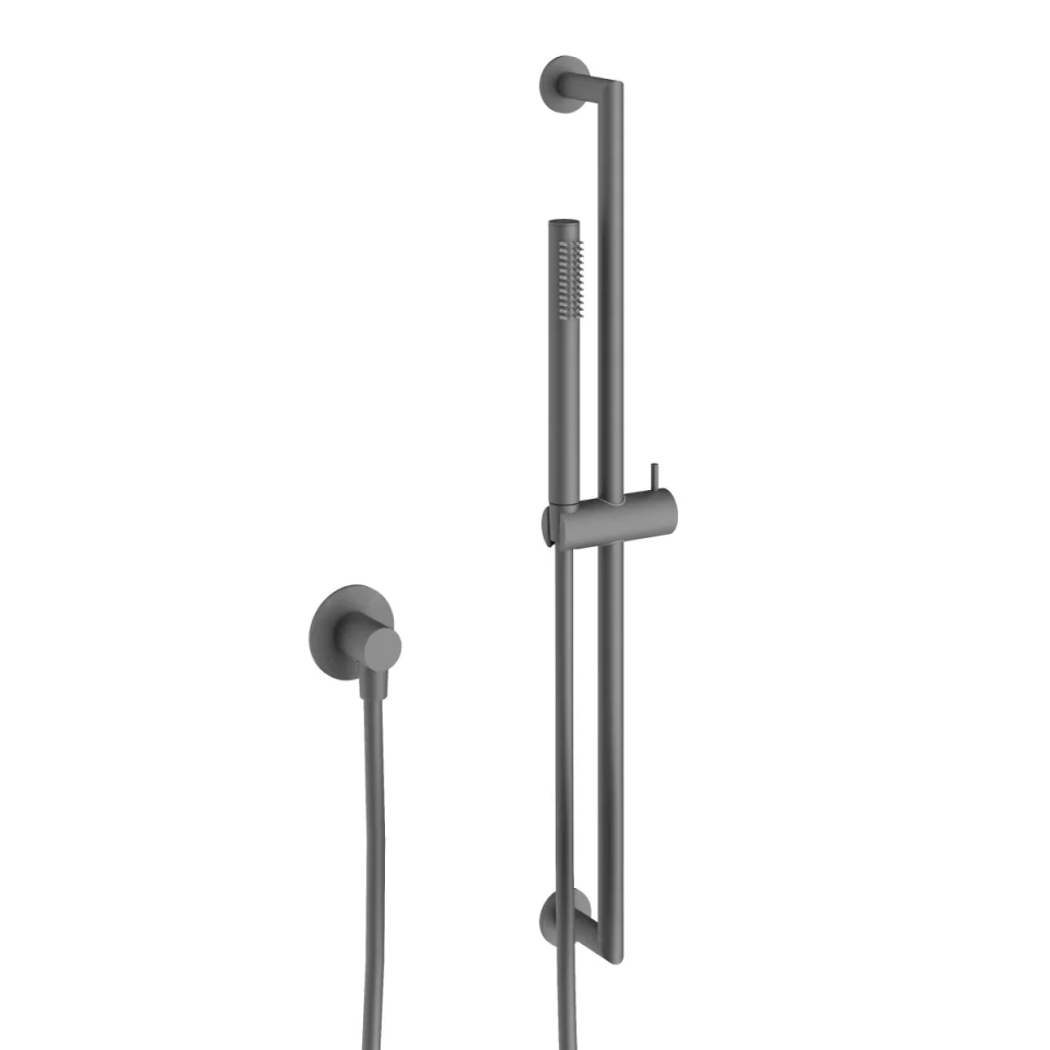 Crosswater 3ONE6 Designer Slide Rail Kit & Wall Outlet Slate product image - Image 3