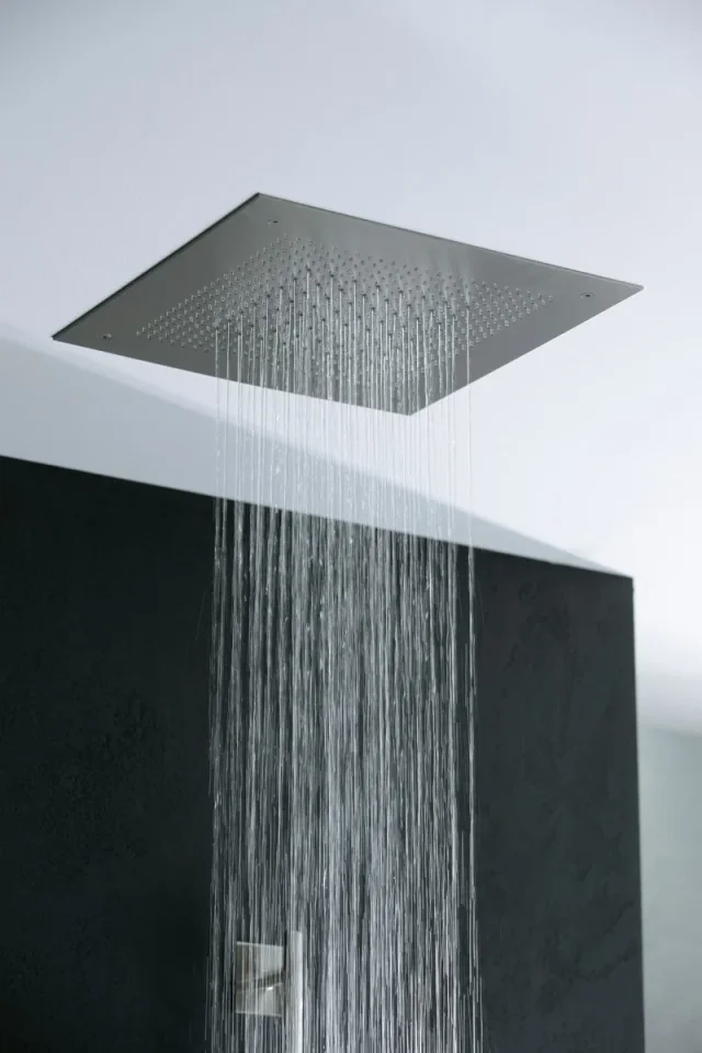 Crosswater Tranquil Recessed Shower Head Dual Flow 380mm Brushed Nickel detail view - Image 2