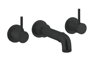 Crosswater MPRO Industrial Wall Stop Taps Carbon Black