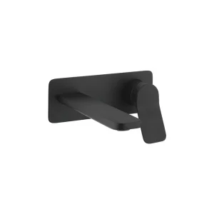 Crosswater Glide II Basin Set Single Plate Wall Mounted Matt Black