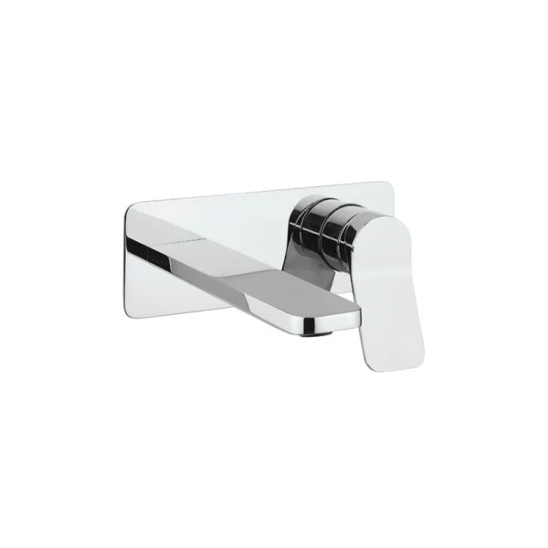 Crosswater Glide II Basin Set Single Plate Wall Mounted Chrome