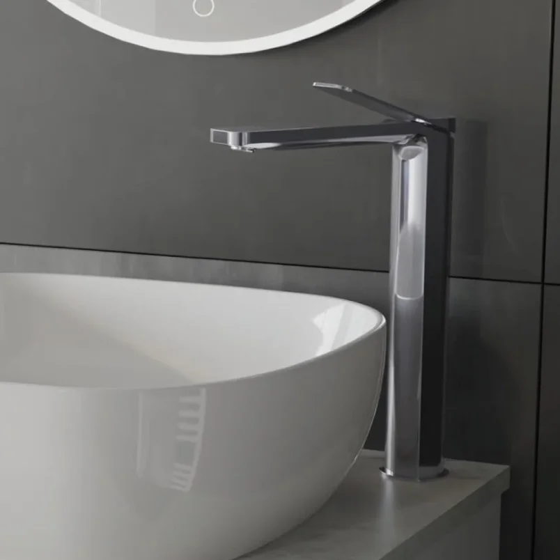 Crosswater Glide II Basin Tall Monobloc Chrome detail view - Image 2