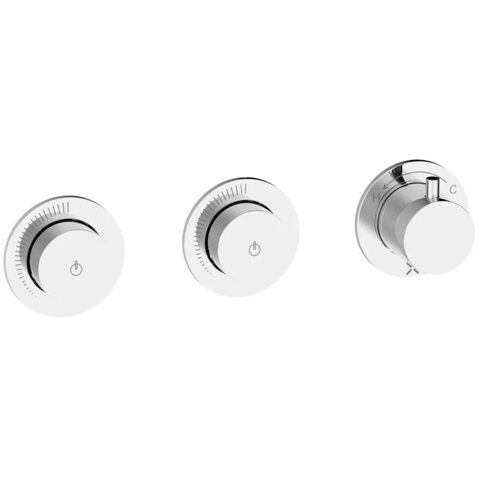 Crosswater Module Mrpo Push 2 Outlet Trimset Chrome detail view - Image 2