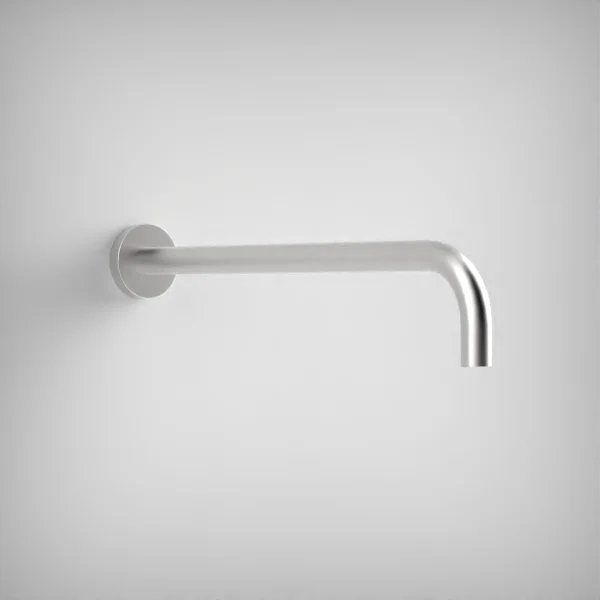 Ava Wall Mounted Round 400mm Shower Arm - Brushed Stainless Steel