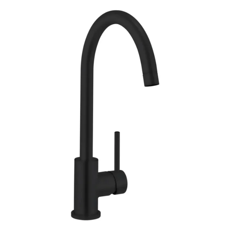 Crosswater MPRO Side Lever Kitchen Mixer Matt Black detail view - Image 2
