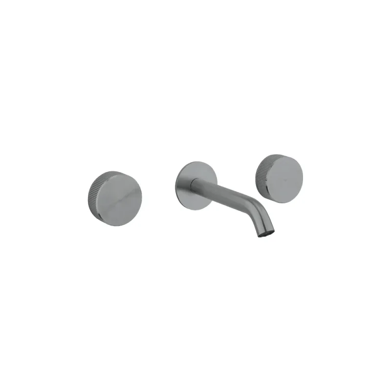Crosswater 3ONE6 Basin 3 Hole Set Wall Mounted Stainless Slate product image - Image 3