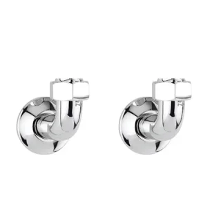 Crosswater Belgravia Wall Unions Chrome detail view - Image 2