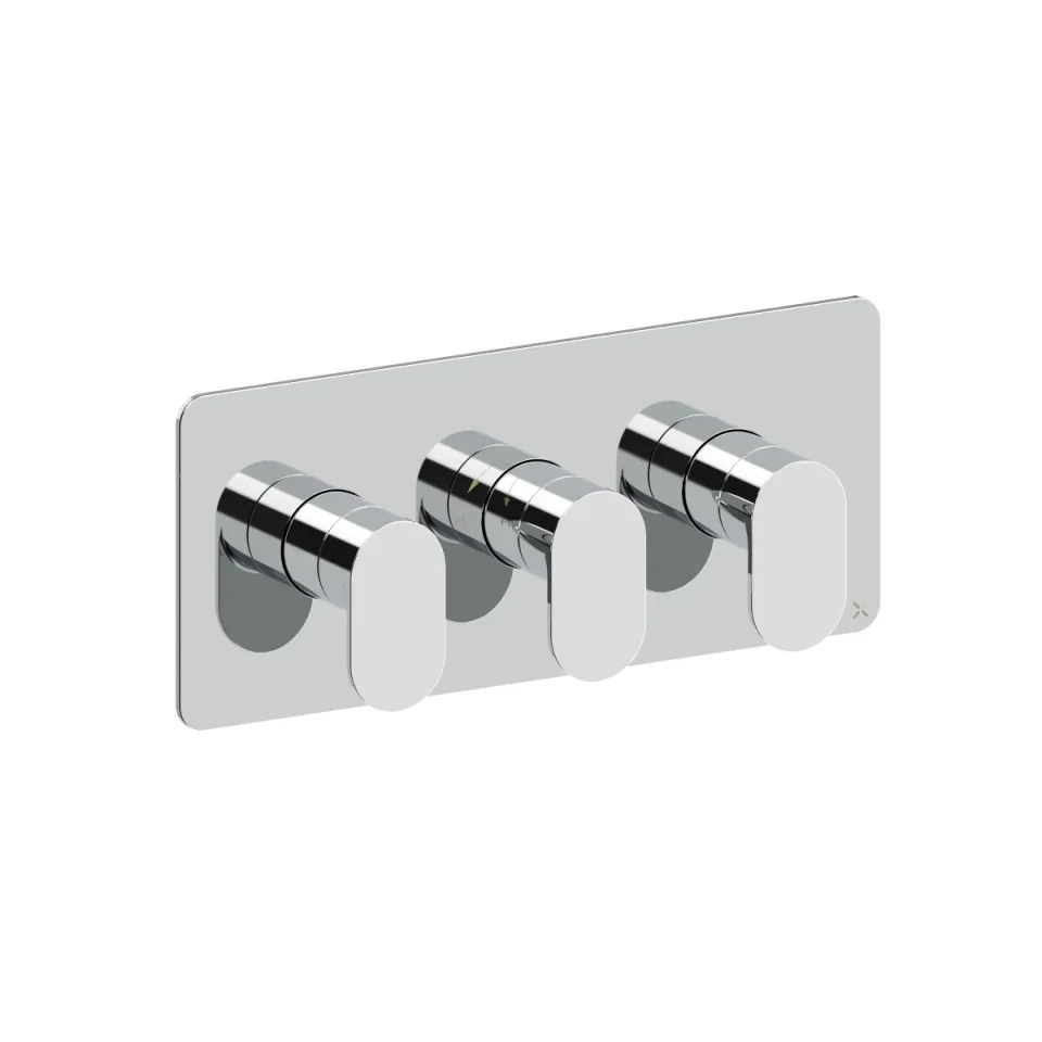Crosswater Drift 2 Outlet 3 Handle Landscape Valve & Trimset Chrome product image - Image 3