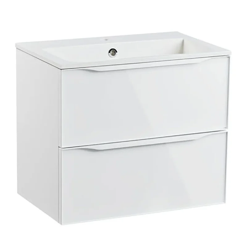 Roper Rhodes 600mm Frame Wall Mounted Double Drawer Basin Unit - White product image - Image 2