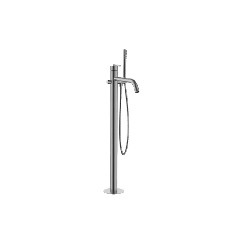 Crosswater 3ONE6 Lever Bath Floor Standing Filler Stainless Slate product image - Image 3