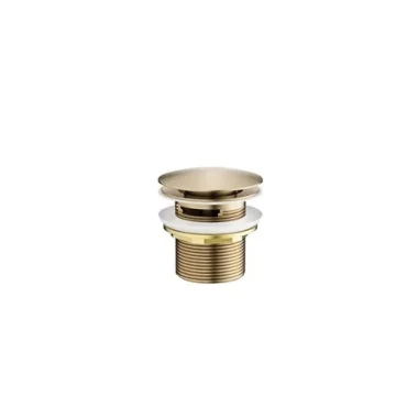 Crosswater Freestanding Bath Slotted Click Clack Brushed Brass detail view - Image 2