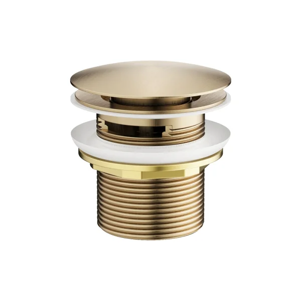 Crosswater Freestanding Bath Slotted Click Clack Brushed Brass