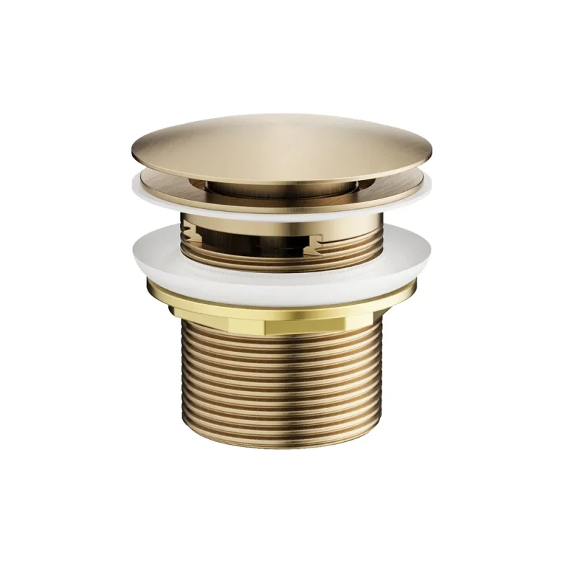 Crosswater Freestanding Bath Slotted Click Clack Brushed Brass product image - Image 3