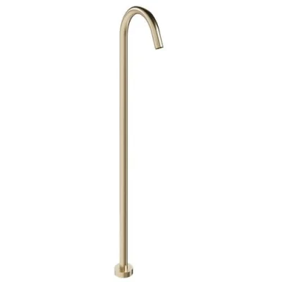 Crosswater Bath Spout Floor Standing Brushed Brass detail view - Image 2