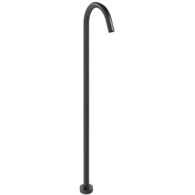 Crosswater Bath Spout Floor Standing Matt Black detail view - Image 2