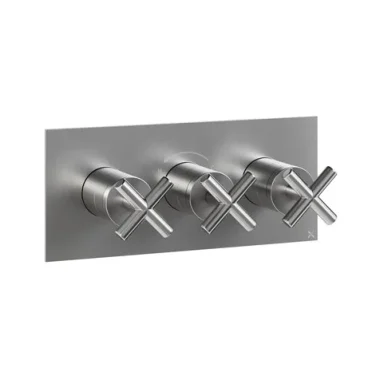 Crosswater MPRO Crosshead 3 Handle Trimset (must be paired with WLBP2001R or WLBP3001R_V2) Brushed Nickel detail view - Image 2