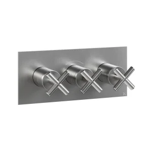 Crosswater MPRO Crosshead 3 Handle Trimset (must be paired with WLBP2001R or WLBP3001R_V2) Brushed Nickel
