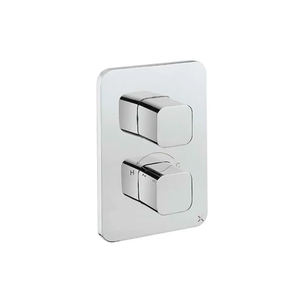 Crosswater Crossbox Glide II 3 Outlet Trim & Levers Chrome