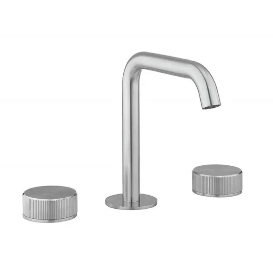 Crosswater 3ONE6 Basin 3 Hole Set Deck Mounted Stainless detail view - Image 2