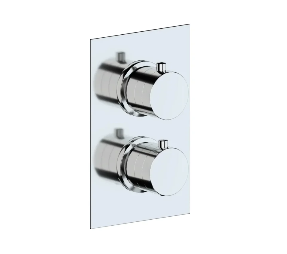 AVA Essence 2 Outlet 2 Handle Shower Valve Polished Chrome product image - Image 1