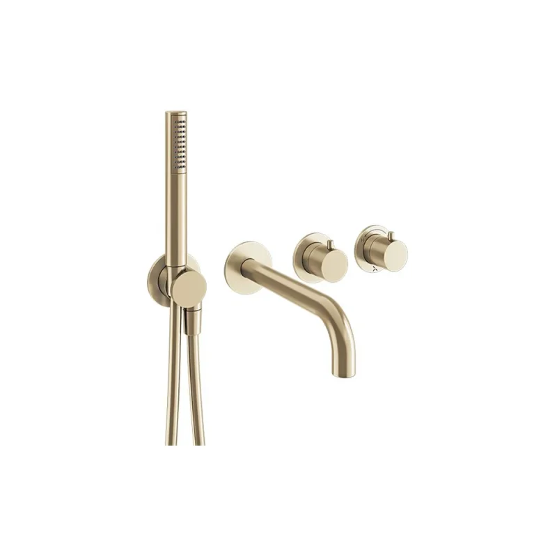 Crosswater Module Mpro 2 Control Trimset With Bath Spout & Handshower Brushed Brass product image - Image 1