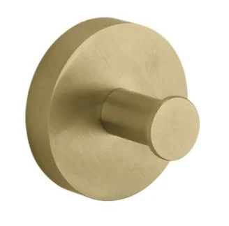 Crosswater 3ONE6 Robe Hook Stainless Brushed Brass Effect detail view - Image 2