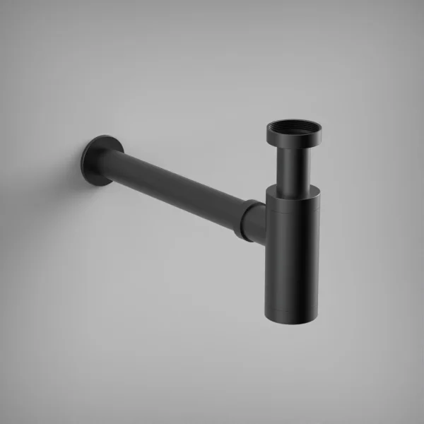 Ava Contemporary Round Bottle Trap - Brushed Black