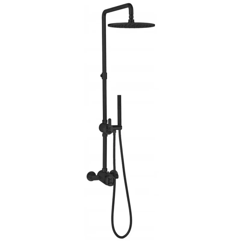 Crosswater Union Exposed Shower Matt Black detail view - Image 2