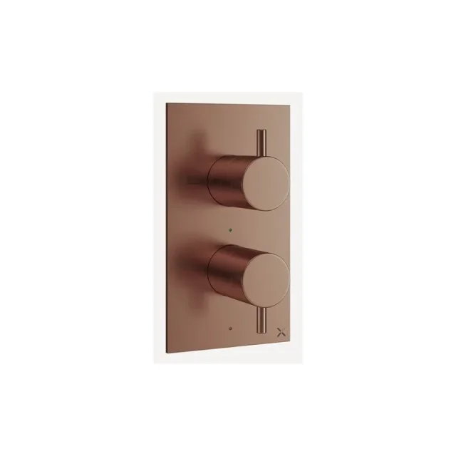 Crosswater Mpro 2 Handle Bath Shower Etched Trimset Brushed Bronze detail view - Image 2