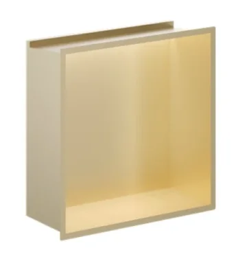 Crosswater Niches 305 X 305mm With Led Light Strip Brushed Brass detail view - Image 2