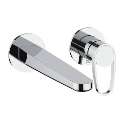 Crosswater Lazo 2 Hole Basin Set Chrome detail view - Image 2