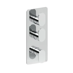 Crosswater Drift 2 Outlet 3 Handle Portrait Valve & Trimset Chrome