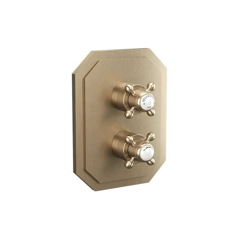 Crosswater Belgravia Crosshead Crossbox 2D Trimset Brushed Brass product image - Image 1