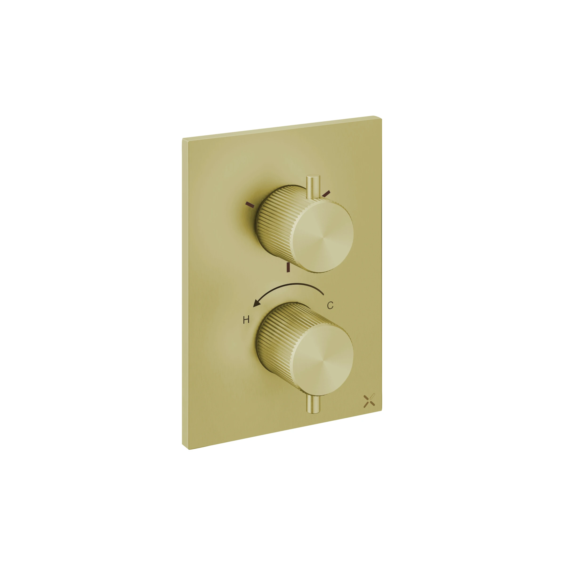 Crosswater Crossbox 3ONE6 3 Outlet Trim & Levers Stainless Brushed Brass Effect
