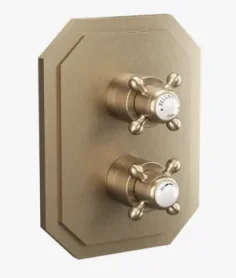 Crosswater Belgravia Crosshead Crossbox 3D Trimset Brushed Brass detail view - Image 2