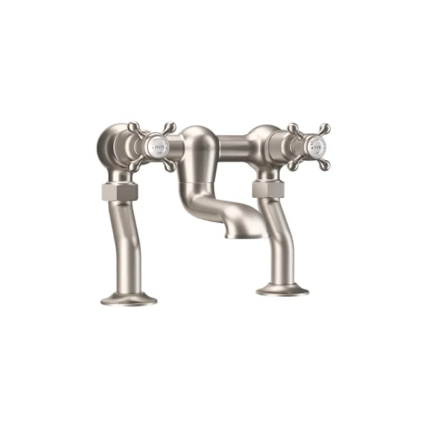 Crosswater Belgravia Crosshead Bath Filler Brushed Nickel
